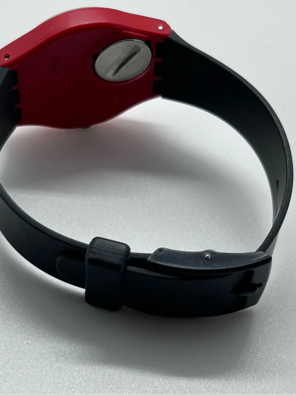 Vintage Swatch Red and Black Quartz Watch